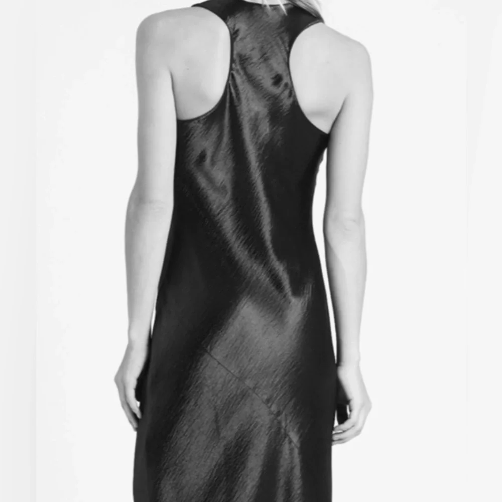 NWT!!!👠Bias Cut Midi Satin Dress - Black👠 - Picture 7 of 16